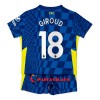Virallinen Fanipaita + Shortsit Chelsea Olivier Giroud 18 Kotipelipaita 2021-22 - Lasten